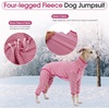 image:imageLeLePet Fleece Dog Onesie Striped Dog Pajamas for Small Dogs Blue SPink