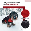 image:imageLelepet Dachshund Coat Waterproof Reflective Dog Coat for Small DogsRed