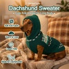 image:imageLelepet Dachshund Sweater with Hood Knit Dog Sweaters for Small Dogs XSXLGreen