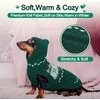image:imageLelepet Dachshund Sweater with Hood Knit Dog Sweaters for Small Dogs XSXLGreen