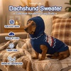 image:imageLelepet Dachshund Sweater with Hood Knit Dog Sweaters for Small Dogs XSXLNavy Blue