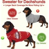 image:imageLelepet Dachshund Sweater with Hood Knit Dog Sweaters for Small Dogs XSXLRed
