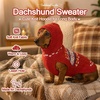 image:imageLelepet Dachshund Sweater with Hood Knit Dog Sweaters for Small Dogs XSXLRed