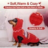image:imageLelepet Dachshund Sweater with Hood Knit Dog Sweaters for Small Dogs XSXLRed