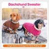 image:imageLelepet Dachshund SweaterWarm Dog Sweater for Small Dogs S BrownRose Red