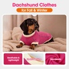 image:imageLelepet Dachshund SweaterWarm Dog Sweater for Small Dogs S BrownRose Red
