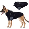 image:imageLelepet Dog Coat 3 in 1 Waterproof Dog Winter Jacket with Harness Built inBlack