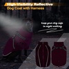 image:imageLelepet Dog Coat 3 in 1 Waterproof Dog Winter Jacket with Harness Built inRose Red