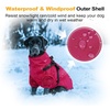 image:imageLelepet Dog Coat 3 in 1 Waterproof Dog Winter Jacket with Harness Built inRose Red