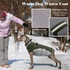 image:imageLelepet Dog Coat Warm Dog Winter Coat Waterproof Dogs Jacket with HarnessArmy Green