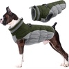 image:imageLelepet Dog Coat Warm Dog Winter Coat Waterproof Dogs Jacket with HarnessArmy Green