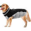 image:imageLelepet Dog Coat Warm Dog Winter Coat Waterproof Dogs Jacket with HarnessBlack