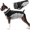 image:imageLelepet Dog Coat Warm Dog Winter Coat Waterproof Dogs Jacket with HarnessBlack