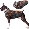 image:imageLelepet Dog Coat Warm Dog Winter Coat Waterproof Dogs Jacket with HarnessBlack Camo
