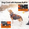 image:imageLelepet Dog Coat Warm Dog Winter Coat Waterproof Dogs Jacket with HarnessBlack Camo