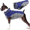 image:imageLelepet Dog Coat Warm Dog Winter Coat Waterproof Dogs Jacket with HarnessBlue