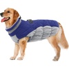 image:imageLelepet Dog Coat Warm Dog Winter Coat Waterproof Dogs Jacket with HarnessBlue