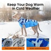 image:imageLelepet Dog Coat Warm Dog Winter Coat Waterproof Dogs Jacket with HarnessBlue Camo
