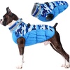 image:imageLelepet Dog Coat Warm Dog Winter Coat Waterproof Dogs Jacket with HarnessBlue Camo