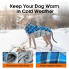 image:imageLelepet Dog Coat Warm Dog Winter Coat Waterproof Dogs Jacket with HarnessBlue Plaid