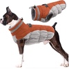 image:imageLelepet Dog Coat Warm Dog Winter Coat Waterproof Dogs Jacket with HarnessBrown
