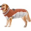 image:imageLelepet Dog Coat Warm Dog Winter Coat Waterproof Dogs Jacket with HarnessBrown