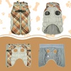 image:imageLelepet Dog Coat Warm Dog Winter Coat Waterproof Dogs Jacket with HarnessBrown Plaid