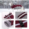 image:imageLelepet Dog Coat Warm Dog Winter Coat Waterproof Dogs Jacket with HarnessBurgundy