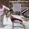 image:imageLelepet Dog Coat Warm Dog Winter Coat Waterproof Dogs Jacket with HarnessBurgundy