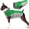 image:imageLelepet Dog Coat Warm Dog Winter Coat Waterproof Dogs Jacket with HarnessGreen