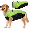 image:imageLelepet Dog Coat Warm Dog Winter Coat Waterproof Dogs Jacket with HarnessLime