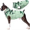 image:imageLelepet Dog Coat Warm Dog Winter Coat Waterproof Dogs Jacket with HarnessMint Camo