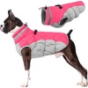image:imageLelepet Dog Coat Warm Dog Winter Coat Waterproof Dogs Jacket with HarnessNeon Pink