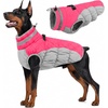 image:imageLelepet Dog Coat Warm Dog Winter Coat Waterproof Dogs Jacket with HarnessNeon Pink