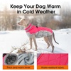 image:imageLelepet Dog Coat Warm Dog Winter Coat Waterproof Dogs Jacket with HarnessNeon Pink