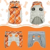 image:imageLelepet Dog Coat Warm Dog Winter Coat Waterproof Dogs Jacket with HarnessOrange Plaid