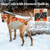 image:imageLelepet Dog Coat Warm Dog Winter Coat Waterproof Dogs Jacket with HarnessOrange Plaid