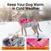image:imageLelepet Dog Coat Warm Dog Winter Coat Waterproof Dogs Jacket with HarnessPIink Plaid