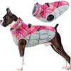 image:imageLelepet Dog Coat Warm Dog Winter Coat Waterproof Dogs Jacket with HarnessPIink Plaid