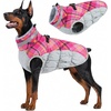 image:imageLelepet Dog Coat Warm Dog Winter Coat Waterproof Dogs Jacket with HarnessPIink Plaid