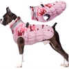 image:imageLelepet Dog Coat Warm Dog Winter Coat Waterproof Dogs Jacket with HarnessPink Camo
