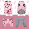image:imageLelepet Dog Coat Warm Dog Winter Coat Waterproof Dogs Jacket with HarnessPink Camo