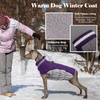 image:imageLelepet Dog Coat Warm Dog Winter Coat Waterproof Dogs Jacket with HarnessPurple