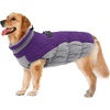 image:imageLelepet Dog Coat Warm Dog Winter Coat Waterproof Dogs Jacket with HarnessPurple