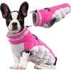 image:imageLelepet Dog Coat Warm Dog Winter Coat Waterproof Dogs Jacket with HarnessRose Red