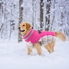 image:imageLelepet Dog Coat Warm Dog Winter Coat Waterproof Dogs Jacket with HarnessRose Red