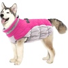 image:imageLelepet Dog Coat Warm Dog Winter Coat Waterproof Dogs Jacket with HarnessRose Red