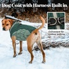 image:imageLelepet Dog Coat Warm Dog Winter Coat Waterproof Dogs Jacket with HarnessTeal Green