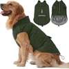 image:imageLelepet Dog Coat Warm Dog Winter Coat Waterproof Reflective Coats for DogsArmy Green