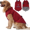 image:imageLelepet Dog Coat Warm Dog Winter Coat Waterproof Reflective Coats for DogsRed